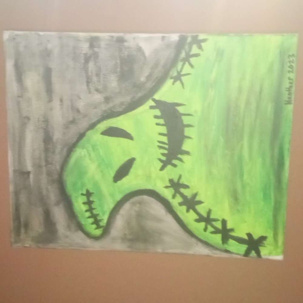 hand painted The nightmare before Christmas boogie man